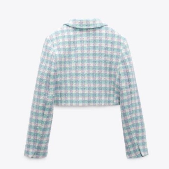 Zara textured cropped blazer M New - Picture 13 of 16